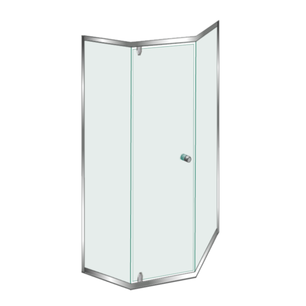 Shower Screens | Semi-Frameless | Neo Angle Diamond Shape | SS2311