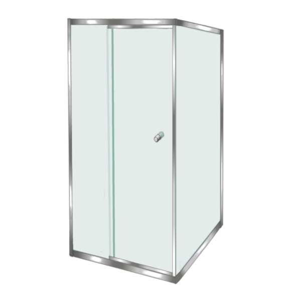 Shower Screen | Semi-Frameless | Corner Square L Shape | Overhang | SS2304