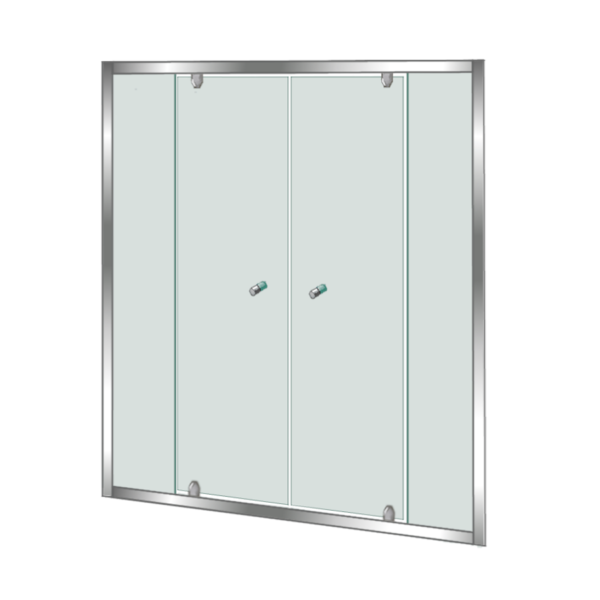 Shower Screen | Semi-Frameless | Wall to Wall | Four Panel | SS2414