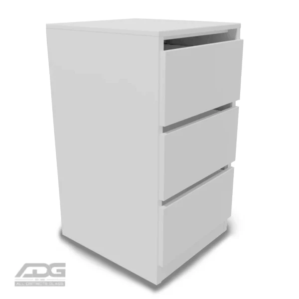 Chest of 3 Drawers | Handless | White | D05WT